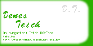 denes teich business card